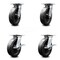 Service Caster 8 Inch Polyolefin Swivel Caster Set with Ball Bearings 2 Brakes SCC-35S820-POB-2-SLB-2 - alternate 1